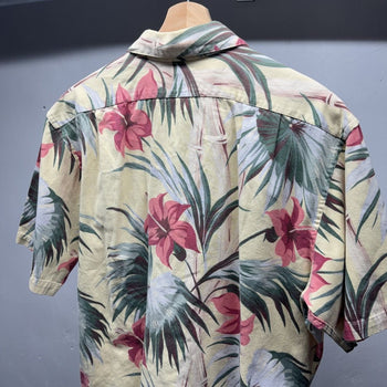 1990s Polo Ralph Lauren Loop Collar Aloha Floral Shirt - Made in USA