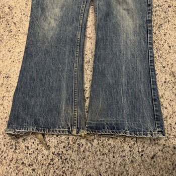 1970s LEVI'S 646 ORANGE TAB FADED FLARE DENIM JEANS