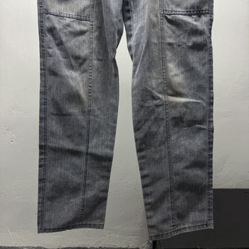 1990s Y2K Faded Thrashed Denim Cargo Jeans