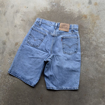 1990s LEVI’S 550 ORANGE TAB BAGGY DENIM SKATER JEAN SHORTS JORTS