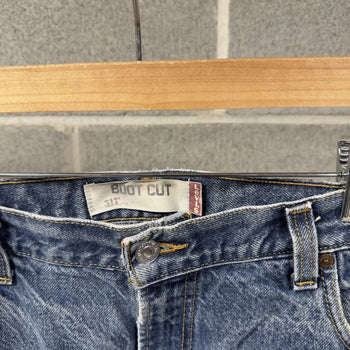 2000s Levi's 517 Thrashed Faded Distressed Flare Jeans