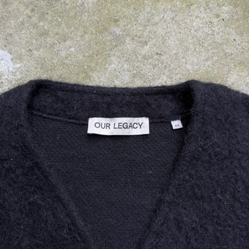 OUR LEGACY BLACK MOHAIR CARDIGAN 44