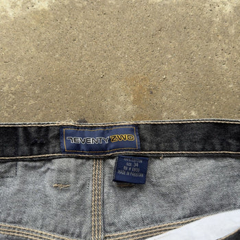 1990S/2000S Y2K FADED BAGGY DENIM SKATER CARPENTER JEAN SHORTS JORTS