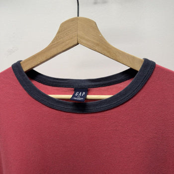 Vintage 2000s Gap Faded Red Blank Ringer Tee
