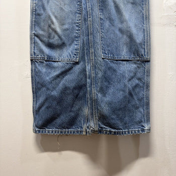 Vintage 1990s Made in USA Carhartt Faded Denim Double Knee Carpenter Pants