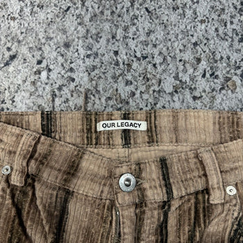 Our Legacy Vast Cut Wide Leg Striped Corduroy Pants