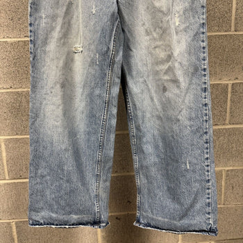 2000s Y2K Bullhead Baggy Wide Leg Thrashed Distressed Jeans