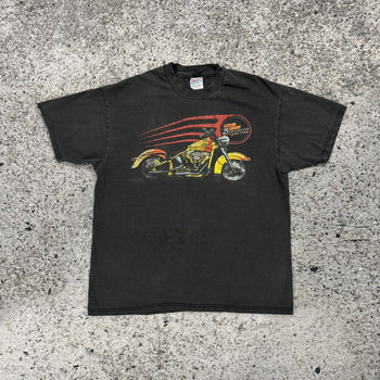 1990s Thrashed Faded Custom Chrome Biker Tee
