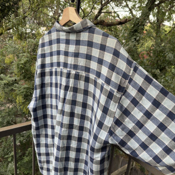 1990s Y2K Striped Checkered Shirt
