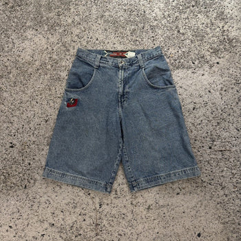 Pantalones cortos vaqueros Jnco de pierna ancha y holgados con rayas Skunk de los años 90