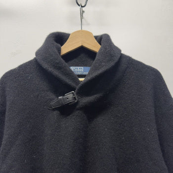 Vintage 2000s Polo Ralph Lauren Lambswool Buckle Shawl Sweater