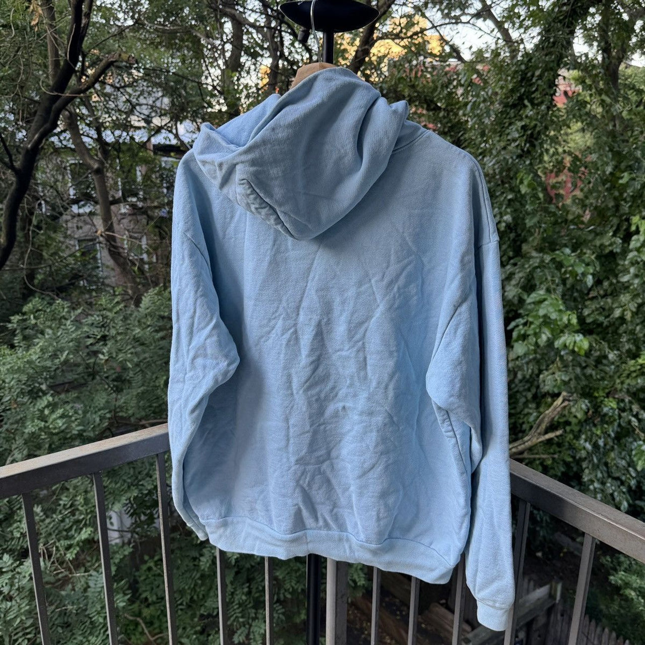 Sp5der Blue Rhinestone Hoodie
