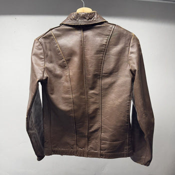 1950s Aero Women's Horsehide Leather Jacket Thrashed Faded