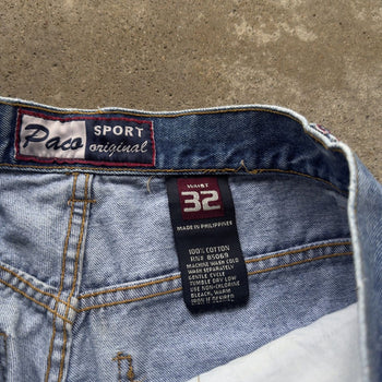 1990S Y2K PACO JEANS BAGGY SKATER DENIM JEAN SHORTS JORTS