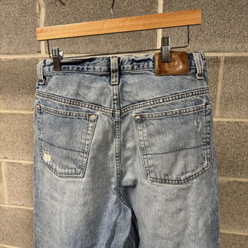 2000s Y2K Bullhead Baggy Wide Leg Thrashed Distressed Jeans