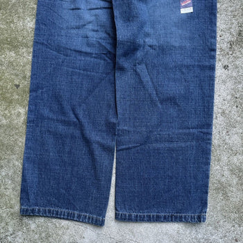 2000S Y2K LOCO BAGGY WIDE LEG BLUE SKATER DENIM JEANS