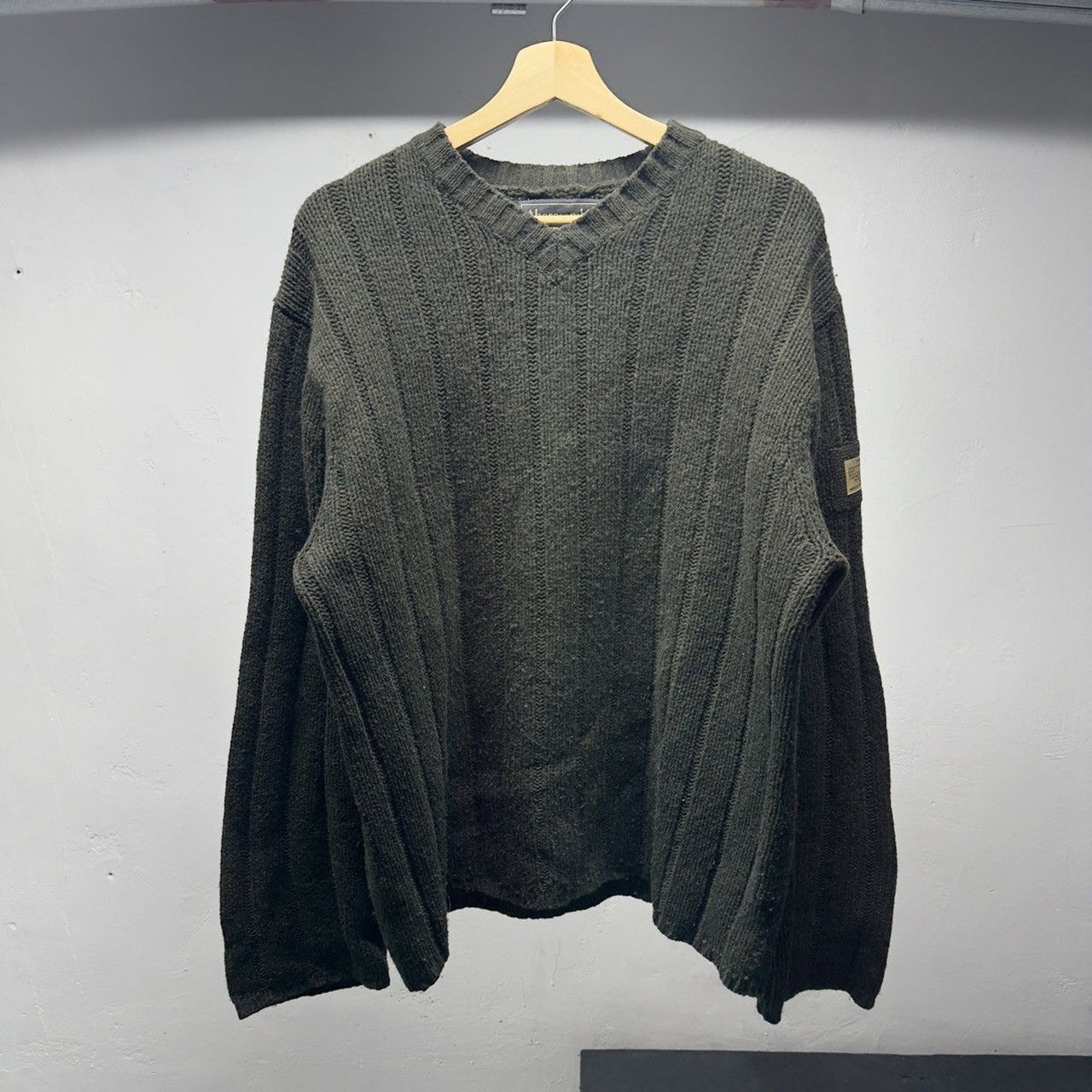 2000s Abercrombie Dark Green Wool Sweater