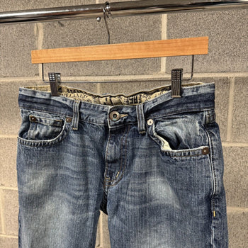 2000s Y2K Baggy Embroidered Faded Jeans