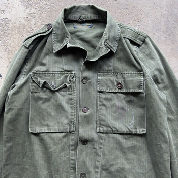 1960s HBT HERRINGBONE TWILL FIELD FATIGUE SHIRT