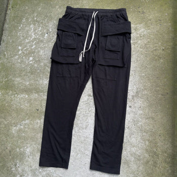 RICK OWENS DRKSHDW FW22 STROBE CREATCH CARGO SWEATPANTS