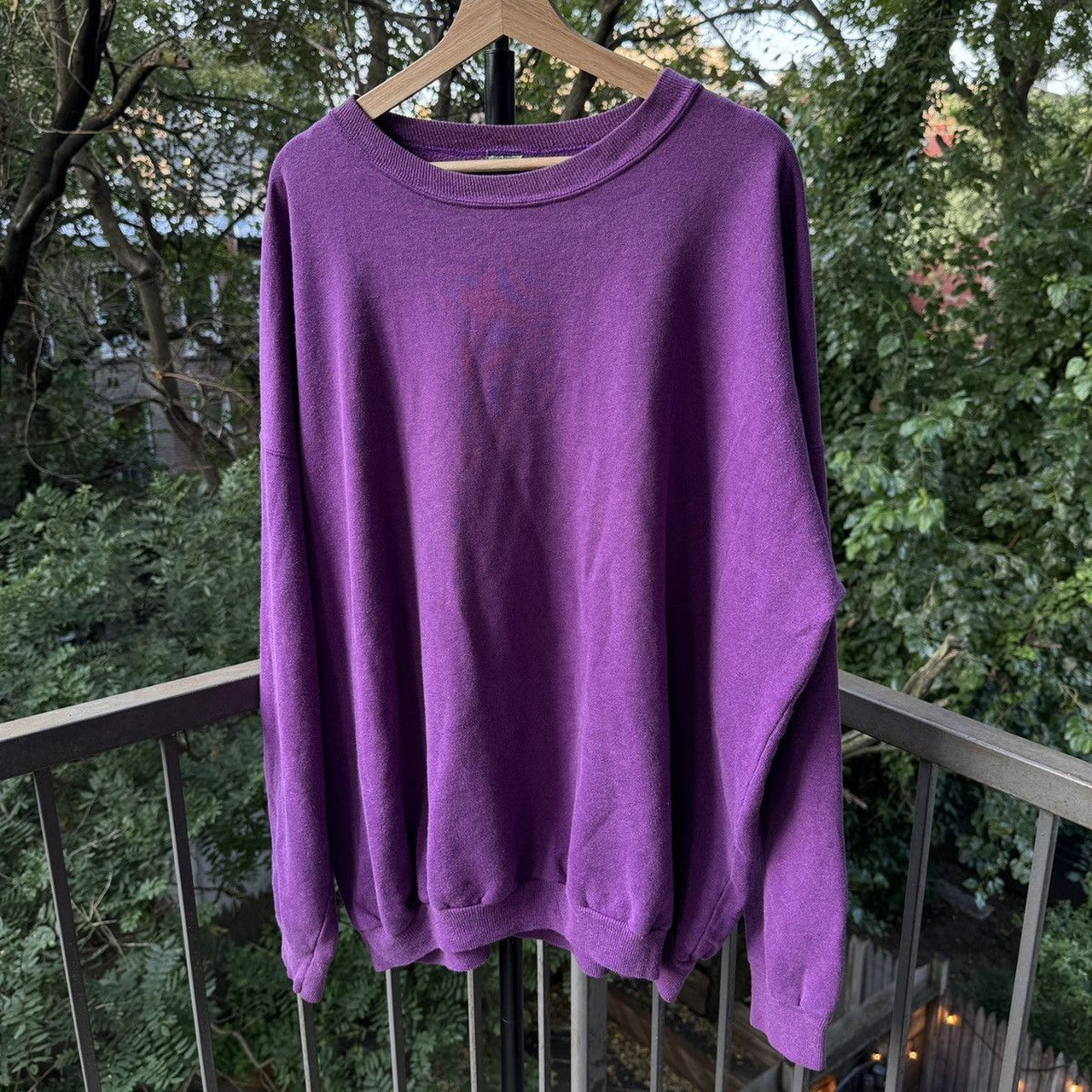 1990s Faded Purple Oversized Sweatshirt