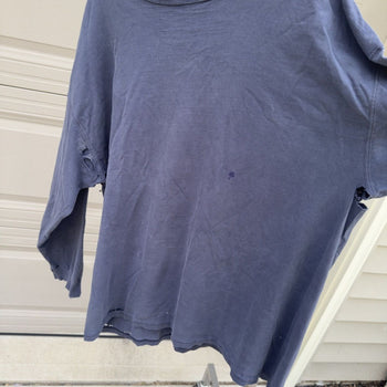 2000s Thrashed Faded Distressed Blue Longsleeve Tee