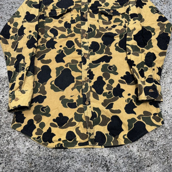 1980s Kmart Moleskin Duck Camo Heavy Cotton Shirt