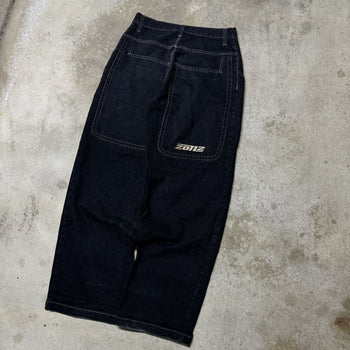 1990s ZONZ BAGGY BLACK SKATER DENIM JEANS