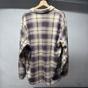 1990s Faded Plaid Grunge Shirt