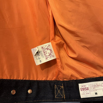 EVISU SEAGULL PRINT SELVEDGE DENIM TRUCKER JACKET TYPE 1