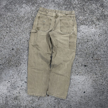 2000s Faded Thrashed Lee Dungarees Baggy Carpenter Pants