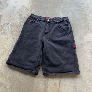 2000S US POLO ASSN BAGGY DENIM BLACK JEAN SHORTS JORTS