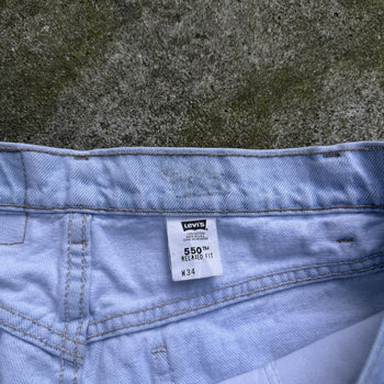 VINTAGE 90s LEVI'S 550 ORANGE TAB DENIM JEAN SHORTS JORTS