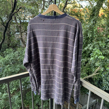1990s Thrashed Faded Distressed Henley Shirt