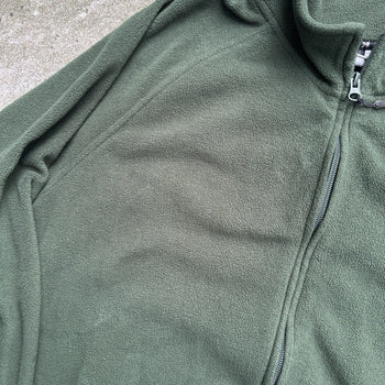 2000s OAKLEY GREEN ZIP UP PULLOVER FLEECE