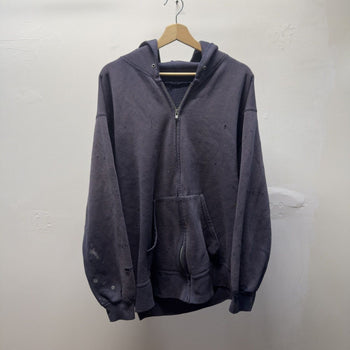 Vintage 1990s Made in USA Faded Distressed Zip Up Hoodie