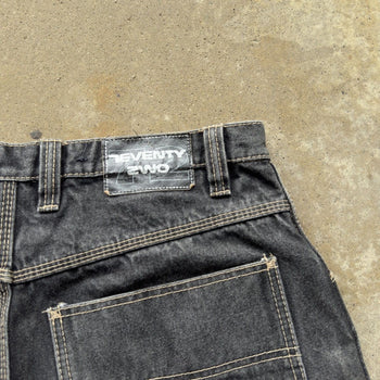 1990S/2000S Y2K FADED BAGGY DENIM SKATER CARPENTER JEAN SHORTS JORTS