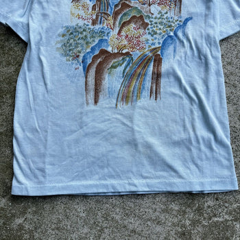 1970s SEARS WATERFALL WATER PRINT THIN TEE