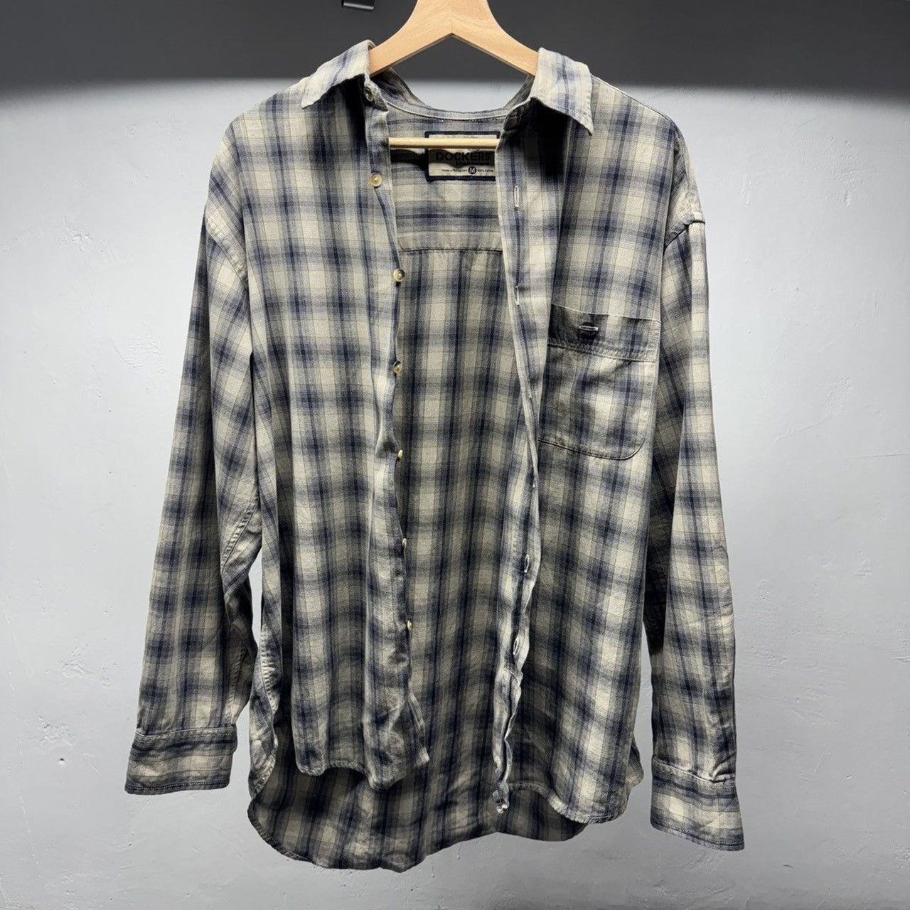 2000s Faded Plaid Grunge Flannel Shirt