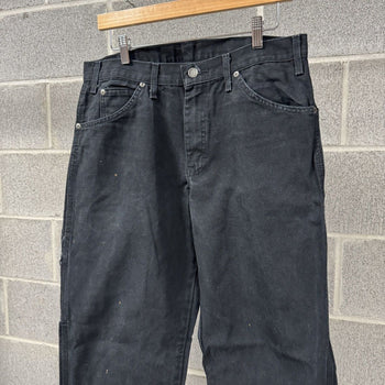 1990s Dickies Black Canvas Carpenter Work Pants