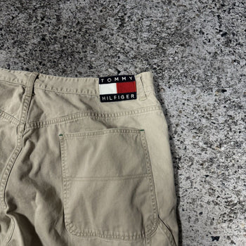 Pantalones cargo holgados de carpintero con pernera ancha de Tommy Hilfiger de la década de 2000