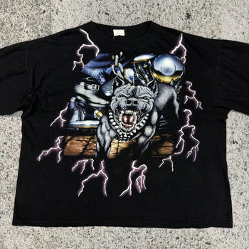 1990s USA AMERICAN THUNDER PITBULL TEE