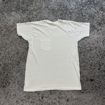 1960s Paper Thin Blank White Pocket Tee
