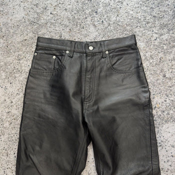 2000s Levi's Lot 53 Roswell Collection Bovine Black Cow Leather Pants