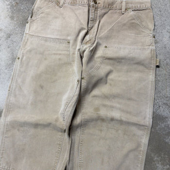 1990s CARHARTT TAN DOUBLE KNEE CARPENTER PANTS