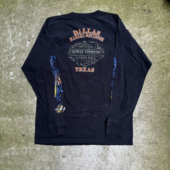 2000S HARLEY DAVIDSON EAGLE FLAME LONGSLEEVE TEE TEXAS