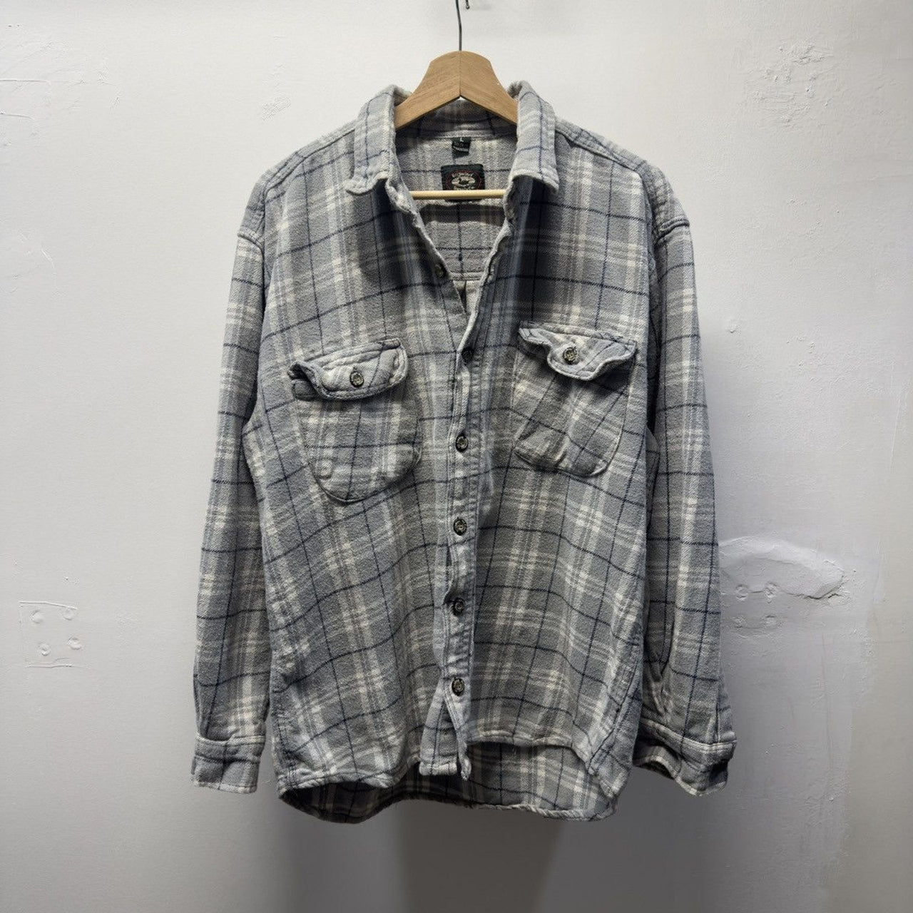 Vintage 2000s Faded Plaid Flannel Shirt