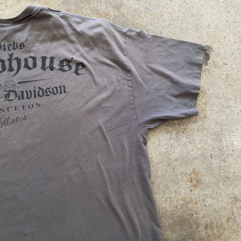 2000S HARLEY DAVIDSON FADED DRAGON LOGO TEE