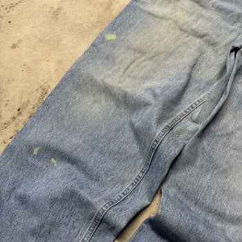 2000S FADED THRASHED BAGGY WIDE LEG DENIM WORK JEANS