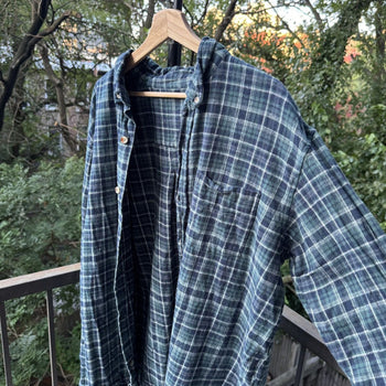 2000s Faded Plaid Flannel Shirt